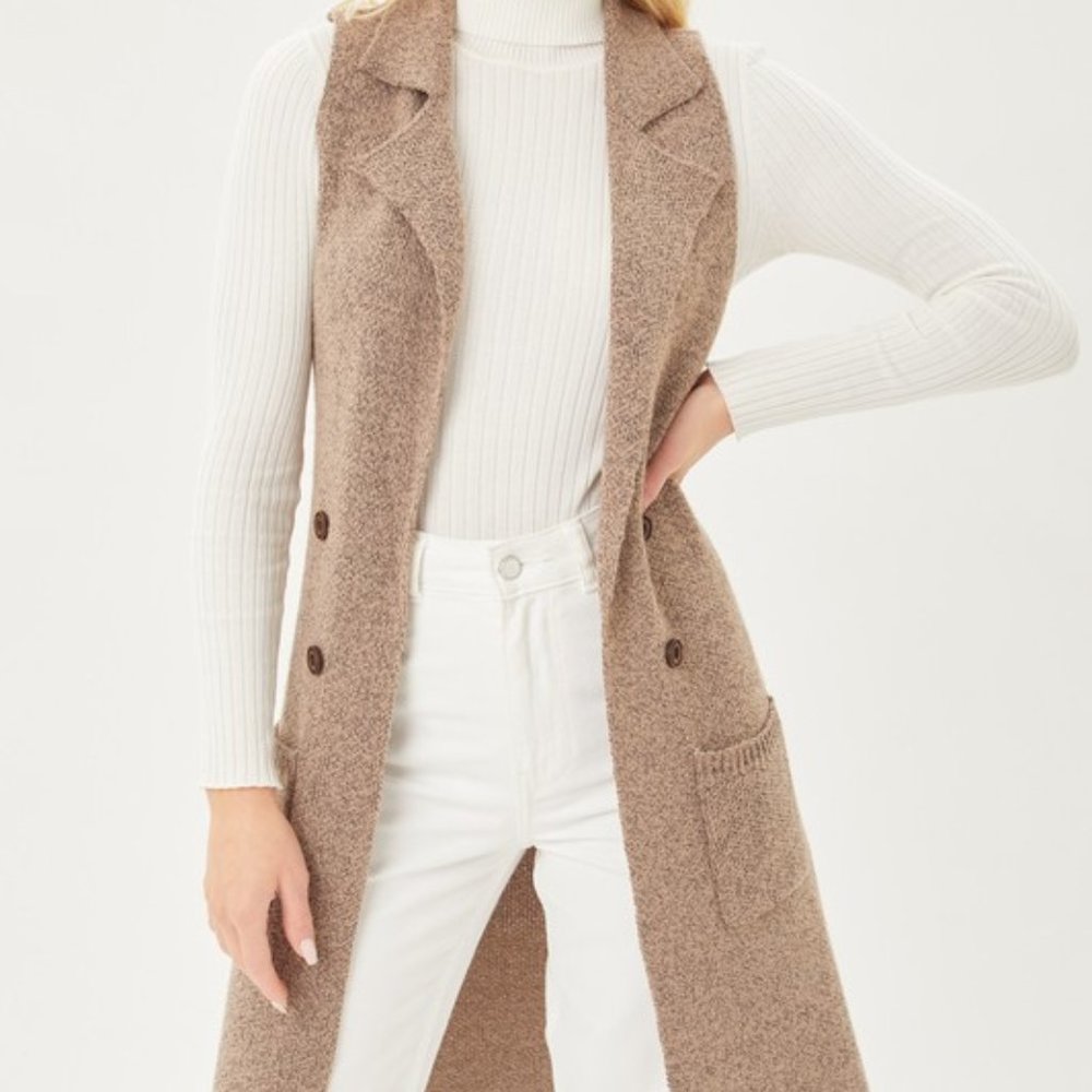 Light Knit Cardigan Vest NWT